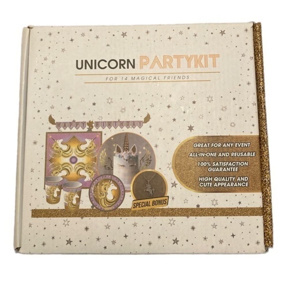 🌸NIB BRAXXA Unicorn Party Kit for 14 people